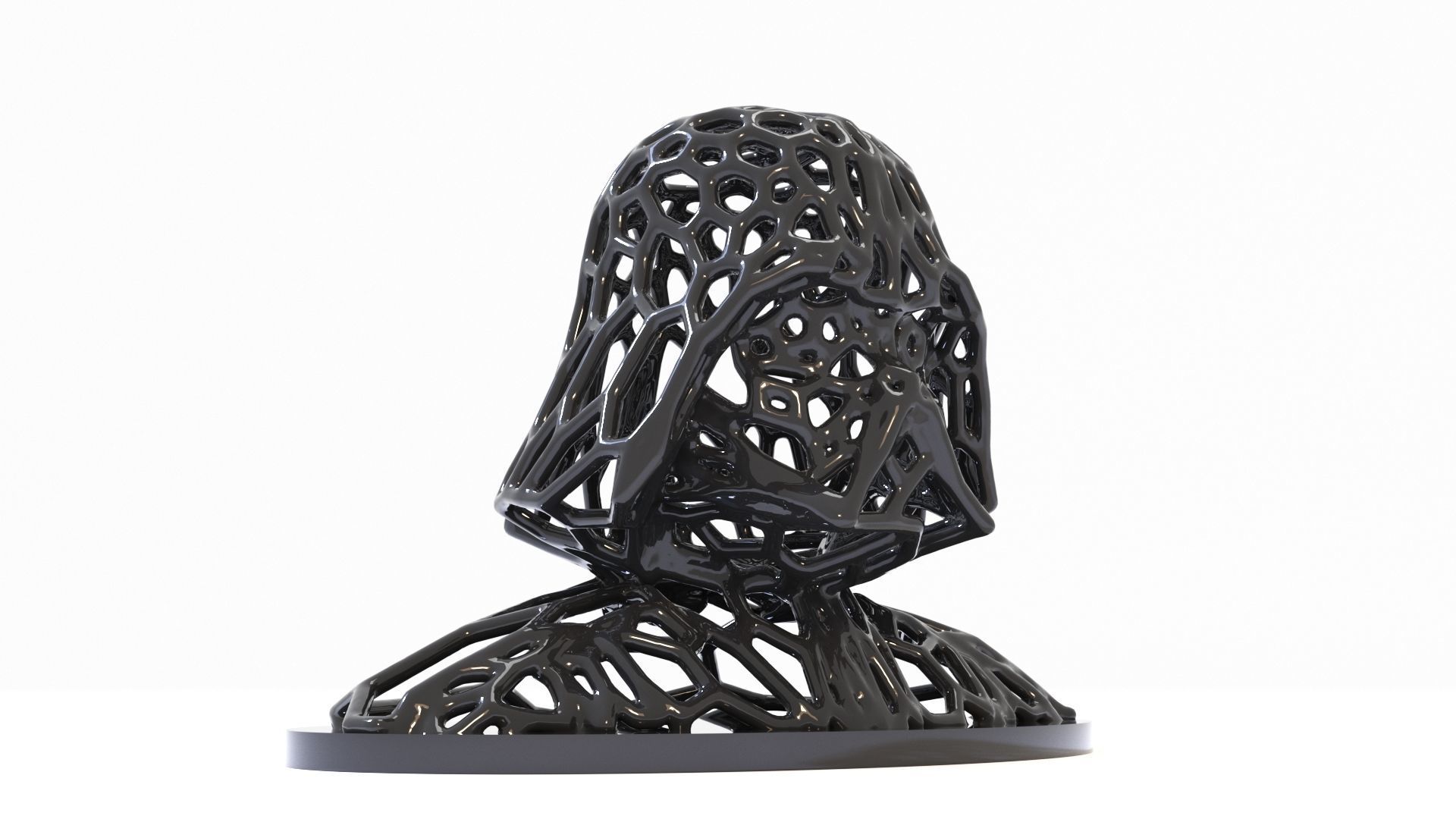darth vader estrella guerras voronoi guerra galaxias busto plastico escultura estatua arte esculturas 3D print model - Mito3D