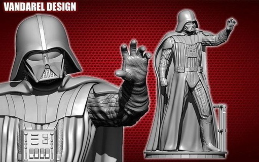 Darth Vader imparatorluk grevler geri star savaşlar Jedi Yoda ışın kılıcı Sanat heykeller 3d print model - Mito3D