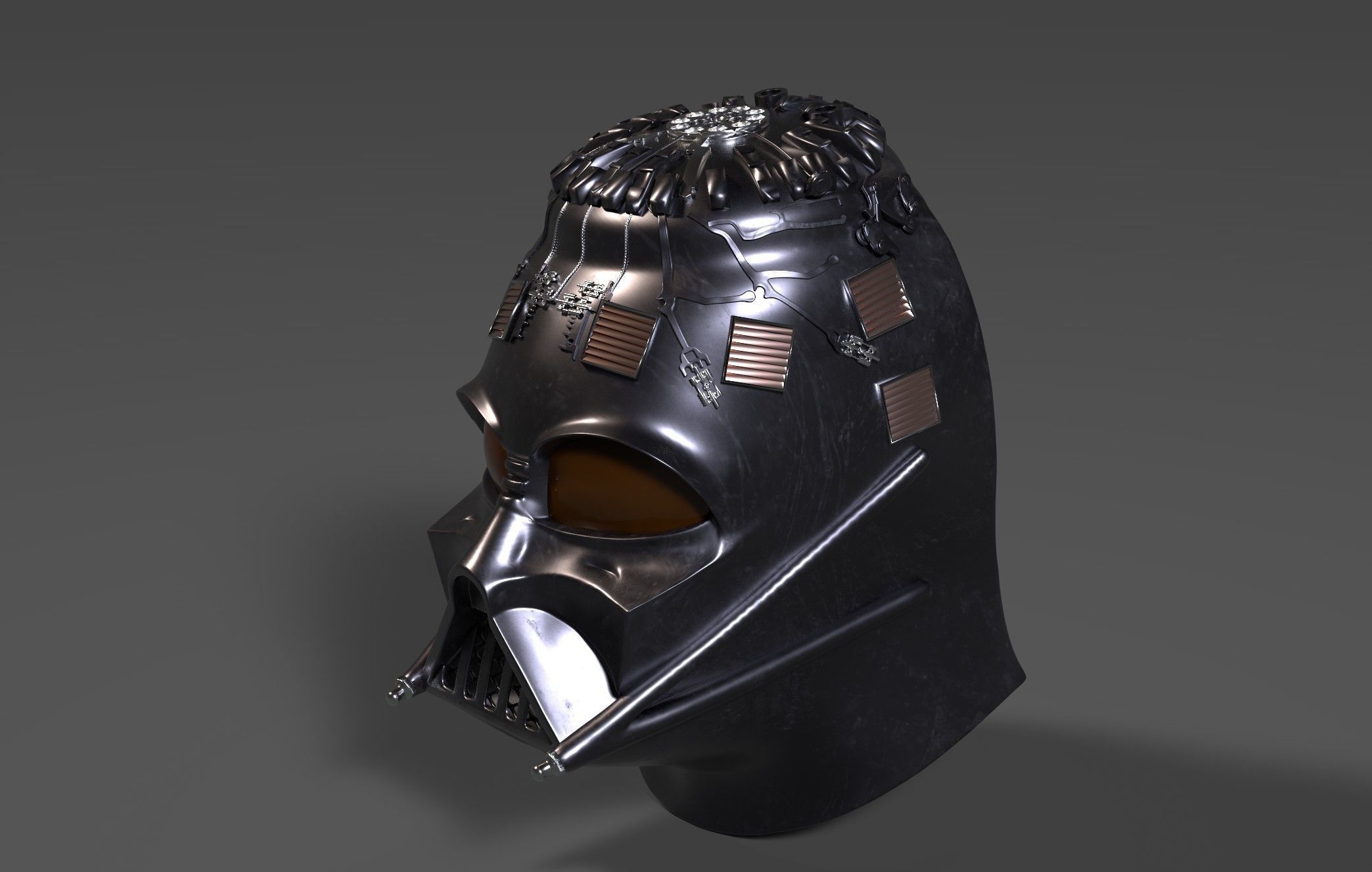 darth vader capacete anh vestível ficar pé peito armaduras esperança estrela guerras guerra estrelas dardo real passatempo senhor cosplay leia bantha rancor traje miniaturas estatuetas 3D print model - Mito3D