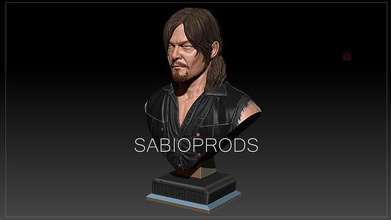 daryl dixon yürüme ölüm sabioprods 3d yazdır model heykel sabioprods3d tv şovları norman reedus zombi yürüyüşçüler yürüyen amc rickgrimes negan heykeller sanat 3d print model - Mito3D