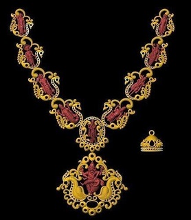 dasavatar necklace 55 gm jewelry luxury art alphabet retro design gold ornate style decoration silver sterling vintage font language necklaces 3d print model - Mito3D