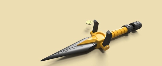 dasgas yellow ranger power dagger sentai games toys 3d print model - Mito3D