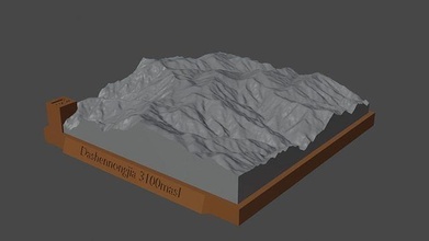 dashennongjia dağ manzara yanardağ arazi çevre doğa fotogrametri yükseklik dem Bilim 3d print model - Mito3D