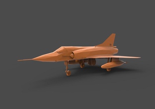 dassault mirage 2000 mirage2000b mirage2000 2000b france french air defence fighter jet trainer force game sim missile nato defend train india hobby diy automotive 3d print model - Mito3D