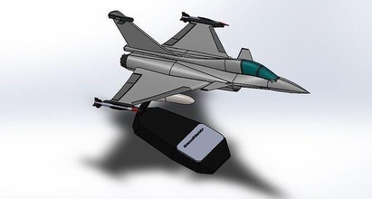 dassault rafale stand decoration aircraft plane airliner jetliner vehicle air games toys 3d print model - Mito3D