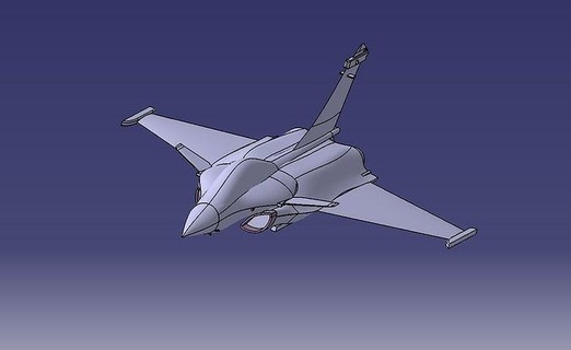 Dassault rafale militaire avion jet combattant agression fusil loisir DIY mécanique pièces 3d print model - Mito3D
