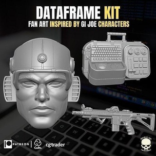 dataframe kit 3d printable file action figures gi joe mezco marvel legends classified force head headsculpt games toys 3d print model - Mito3D