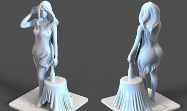 incontri ragazza scultura donna statua vestito capi abbigliamento moda umano amore femmina celebrazione tazza vino arte sculture 3d print model - Mito3D