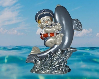 dauphin enfant marin dolphin sea animal fish poisson art sculptures 3d print model - Mito3D