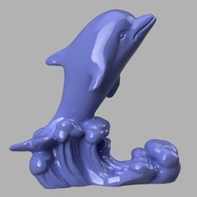 dauphin vague 3d impression dauphin vague mer océan poisson dauphin art sculptures 3d print model - Mito3D