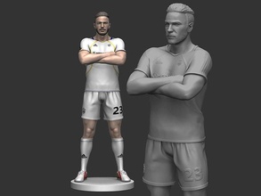 david beckham 3d stampabile 2 sport statua calcio arredamento decorazione opera d'arte elegante miniature figure figurina carattere uomo umano Inghilterra arte sculture 3d print model - Mito3D