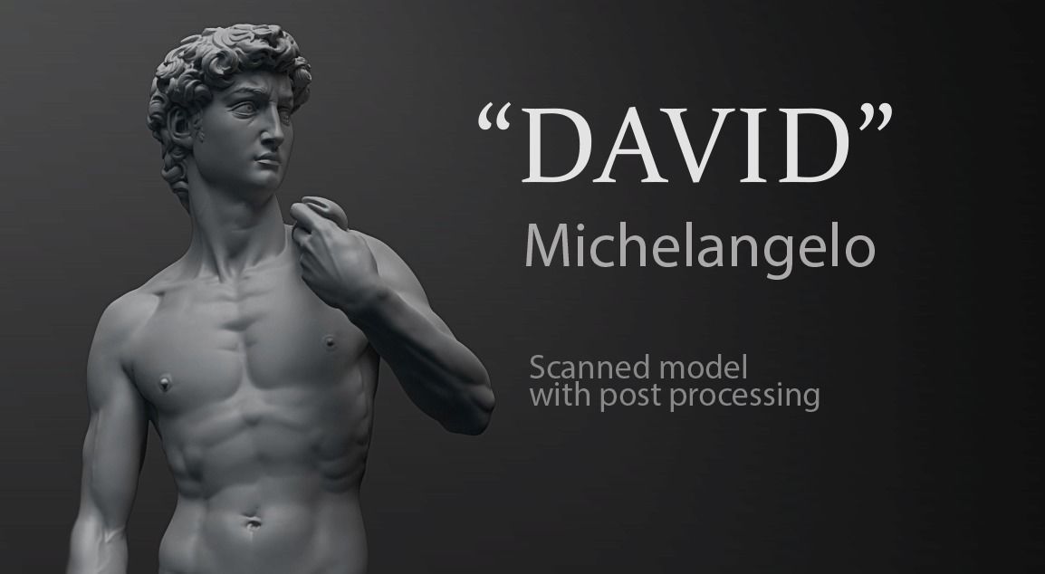 david michelangelo anatomy body art sculptures man character 3d human 3D print model - Mito3D