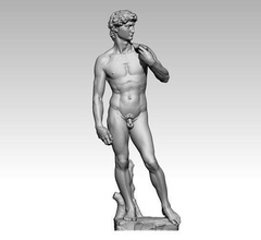 david by michelangelo uomo umano maschio anatomia modello statua scansione ragazzi corpo bestscan persona arte sculture 3d print model - Mito3D