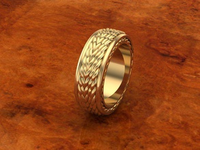 david yurman man ring style streamline 3 row jewelry wedding promise sterling jewellery jewel printable silver engagement rings 3d print model - Mito3D