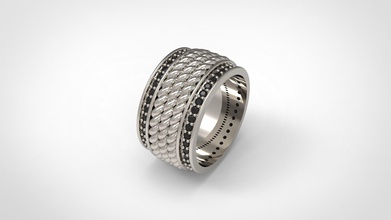 david yurman marítimo cuerda banda anillo us 11 oro joya joyería hombre hombres plata imprimible frio diamante anillos 3d print model - Mito3D