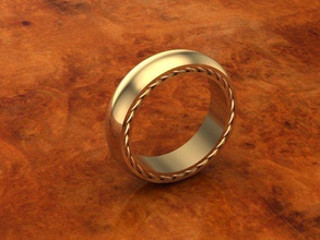 david yurman línea corriente anillo Boda 11 tamaños expediente joyería joya anillos hombres hombre 3d print model - Mito3D
