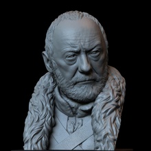 davos seaworth game of thrones bust 200mm gameofthrones character portrait likeness sculpture art 3dprintable fanart sidnaique 3dprinting sculptures 3d print model - Mito3D