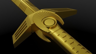 lâmina alvorada dourado espada faça passatempo destino destiny2 fantasia jogos 3dprint 3dprintable destinosuper bungie 3d print model - Mito3D