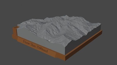 daxue Shan Berg Landschaft Vulkan Terrain Umgebung Natur Photogrammetrie Elevation Wissenschaft 3d print model - Mito3D