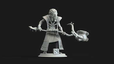éblouir statue of homme portant épée dota2 figure 3d impression corps imprimable personnage jeu chaman art sculptures 3d print model - Mito3D