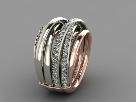 de grisogono allegra ring degrisogono fashion sterling printable rhino jewel jewellery wedding engagement diamond apparel vintag bracelate jewelry rings 3d print model - Mito3D