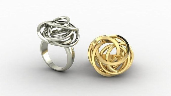 grisogono bague bijoux argent or bijou imprimable mariage sterling mode platine beauté anneaux 3d print model - Mito3D