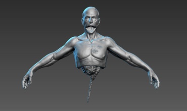 morto uomo x 3d stampa alto giocattolo zbrush orrore giocattoli stampaggio mutante zombie sculture giochi 3d print model - Mito3D