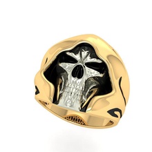 tot ring schädel gold ringe schmuck 3d print model - Mito3D