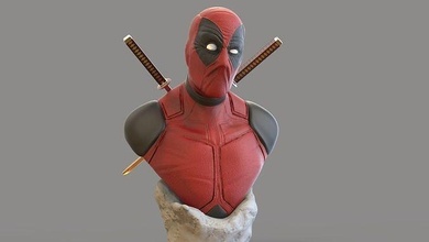 deadpool bust stl deadpool marvel collectibles statue 3d printable printing comic hero art sculptures