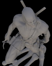deadpool comics fanart sculpture statue award art sculptures 3d print model - Mito3D