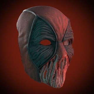 deadpool mask stl dead zombie 3d model halloween melted face art files printing router marvel superhero costume cosplay anime cnc 3d print model - Mito3D