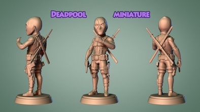 Deadpool minyatür adam hayret dc komik manga stilize oyuncaklar dövüşçü savaşçı orospu ninja sıkı gk film fanart oyunlar Yenilmezler Demir Adam kahraman 3d print model - Mito3D