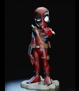 Deadpool stilize heykel hayret karakter süper kahraman Sanat çizgi roman oyunlar oyuncaklar karikatür heykeller oyun fantezi oyuncak minyatürler sonsuzluk Disney 3d print model - Mito3D