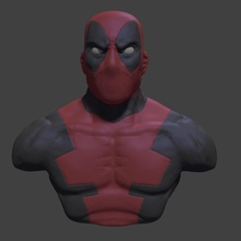 dead pool super héros sculpter merveille sculptures bandes dessinées statue dessin animé art 3d print model - Mito3D