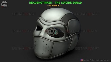 deadshot - suicide squad dc comics cosplay katana mask bloodsport accessories costume willsmith peacemaker deadshotmask helmet head games toys 3d print model - Mito3D