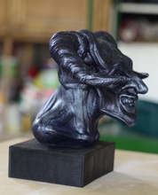 demone testa scultura statua arte figura comico fantasia sculture 3d print model - Mito3D