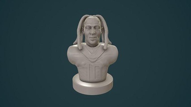 deandre hopkins deandrehopkins escultura retrato estatua figurilla nfl imprimible busto arizona 3dprinting fútbol americano arte esculturas 3d print model - Mito3D