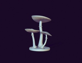 mort casquette jouet champignon bolet agaric forêt flore figurine statuette nature botanique statue champignons miniatures figurines toxique pâle vénéneux Jeux jouets 3d print model - Mito3D
