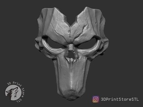 death mask cosplay darksiders - stl file chaoseater warrior knight shield accessories halloween blade equipment sword fashion weapons print champion axe bladed fantasy games toys 3d print model - Mito3D