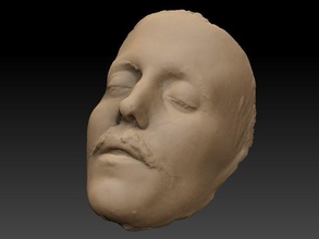 death mask of sigge wulff 270mm 3dprint siggewulff 3dscan sweden stockholm deathmask art scans replicas 3d print model - Mito3D