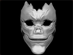 death note anime ryuk mask helmet airsoft cosplay 3dshophelmet manga fear protect games toys game accessories 3d print model - Mito3D