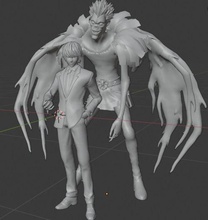 morte nota anime anatomia 1 brinquedos jogos personagem 3d print model - Mito3D