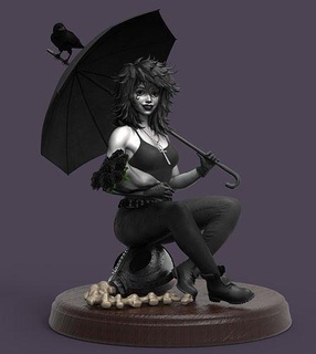morte sandman histórias quadrinhos mulher menina arte dc DC Comics esculturas fêmea 3dprinting 3d print model - Mito3D