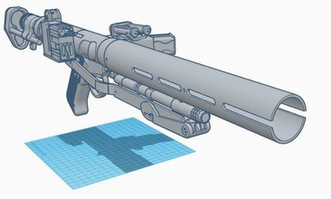 morte soldado 11d 3d imprimível blaster arma guerra estrelas e11d jogos brinquedos 3d print model - Mito3D