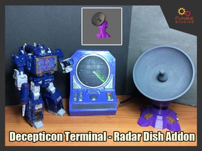 decepticon terminale radar piatto aggiungi trasformatori strumento attrezzature tecnologia giochi giocattoli 3d print model - Mito3D