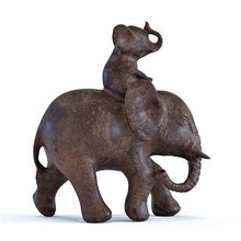 deco figurilla elefante dumbo 3d impresión modelo kare arte esculturas 3d print model - Mito3D