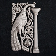 decoración pájaro pavo real barroco 3d modelo cnc 3dprint rococó arte esculturas 3d print model - Mito3D