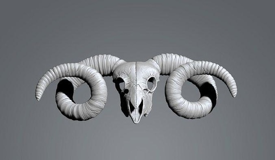 Decoracion Craneo Cabra doğa hayvan domuz Muerte Şeytan Sanat heykeller 3d print model - Mito3D