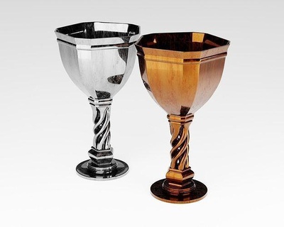 decoration cup trophy art rpg wine glass decorative middle ages medieval roleplay cosplay metal house decor 3d print model - Mito3D