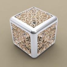 Dekoration Interieur Haus cube box Beispiel drucken architektonische Innenraum Dekor 3d print model - Mito3D